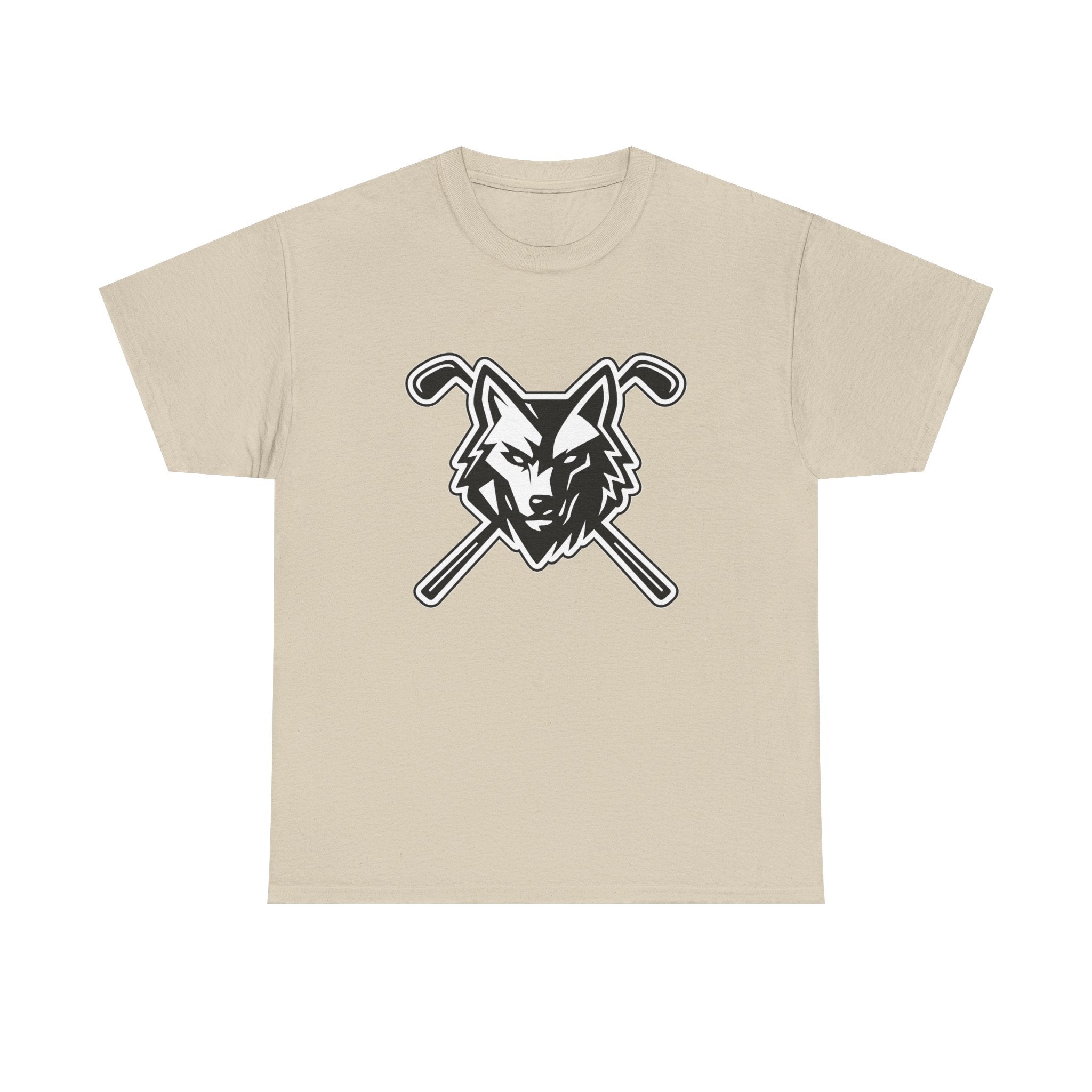 Wolf With Crossing Clubs Logo Unisex Tee - Dark Colors