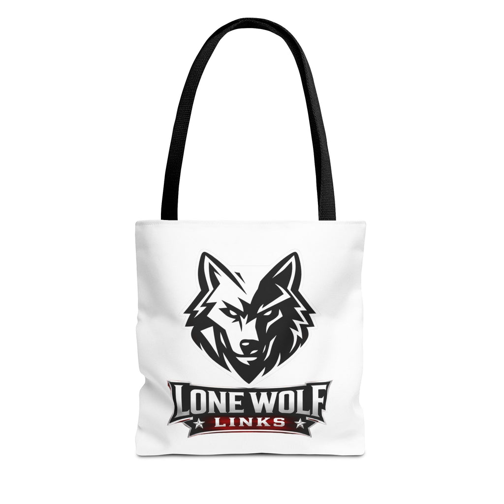 Lone Wolf Links Golf Tote Bag - Logo Canvas Carryall for Golfers