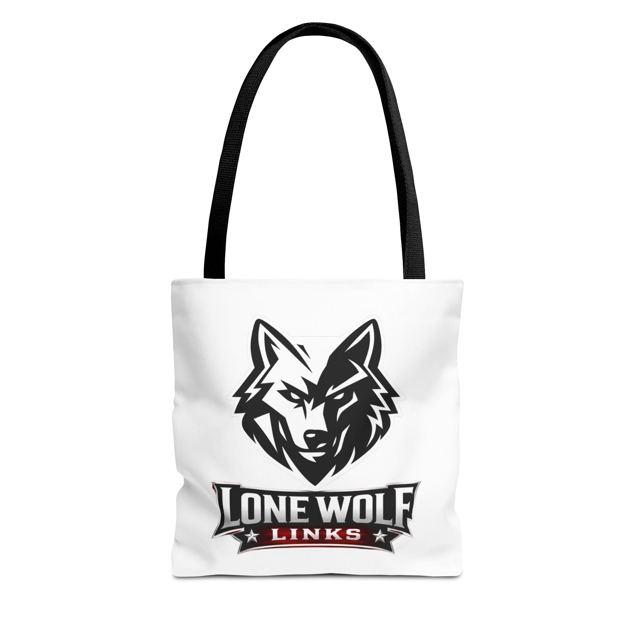 Lone Wolf Links Golf Tote Bag - Logo Canvas Carryall for Golfers