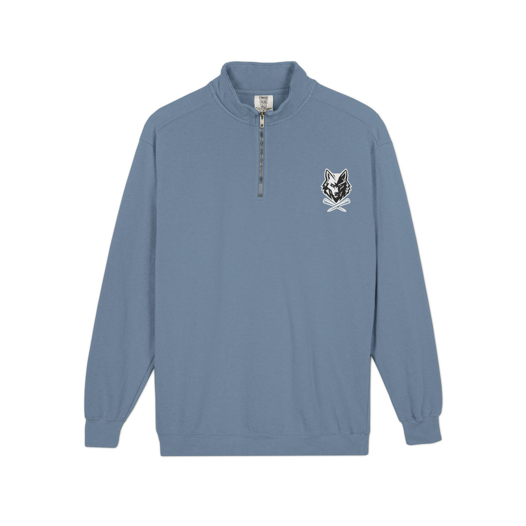 Wolf & Crossed Tee Quarter-Zip Unisex Sweatshirt