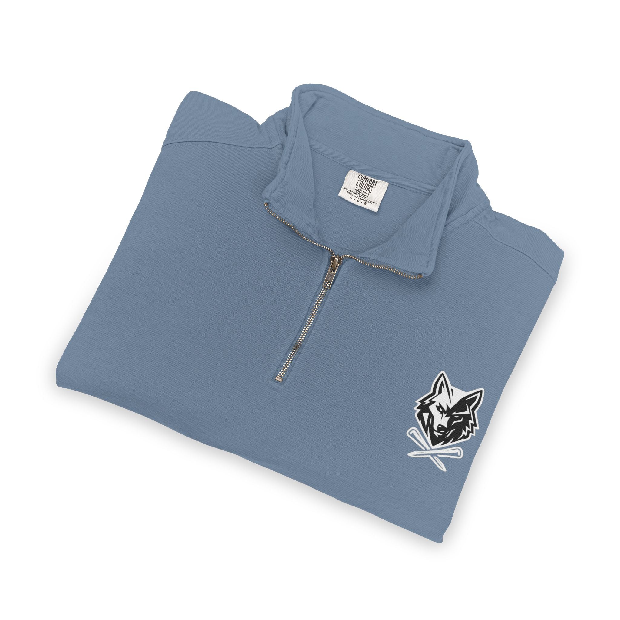 Wolf & Crossed Tee Quarter-Zip Unisex Sweatshirt