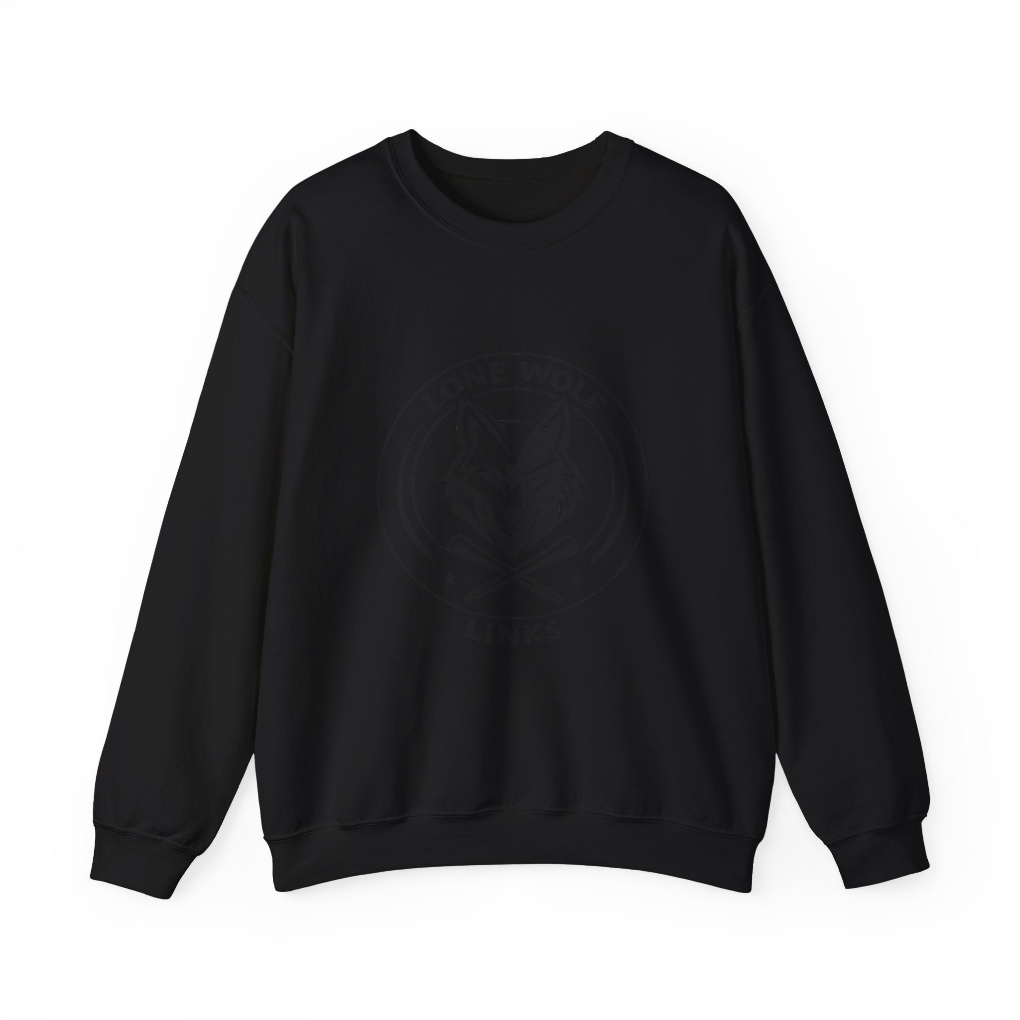 Lone Wolf Links Crewneck Sweatshirt - Unisex Golf Tee Logo Pullover