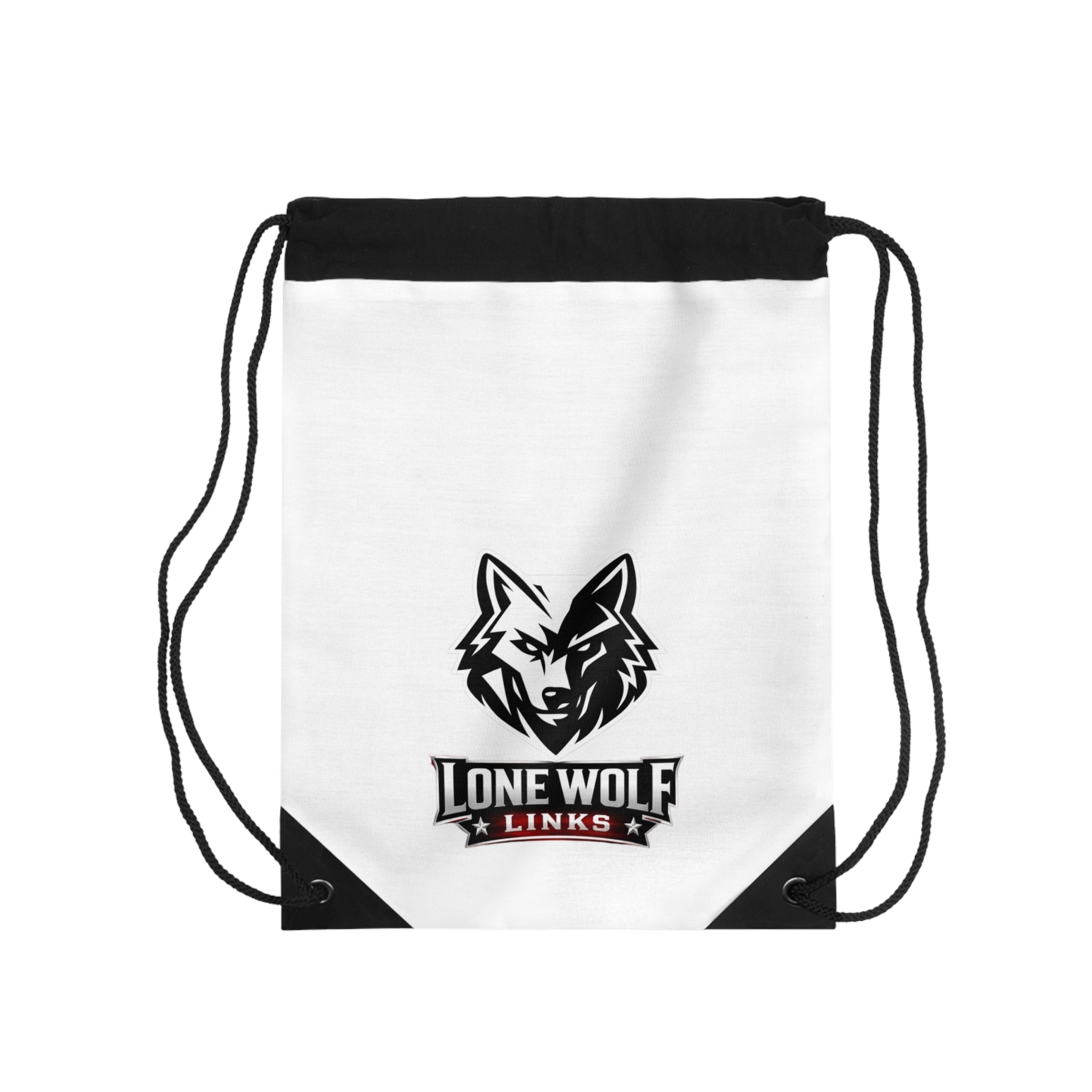 Lone Wolf Links Golf Drawstring Bag – Athletic Gym & Course Tote