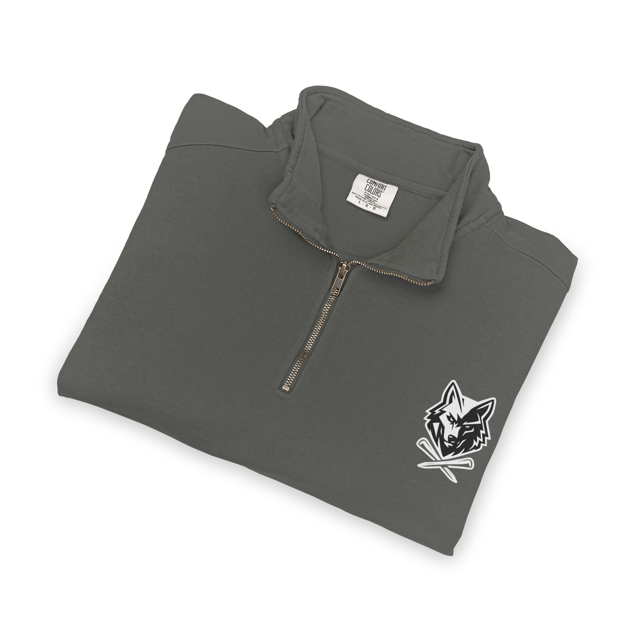 Wolf & Crossed Tee Quarter-Zip Unisex Sweatshirt