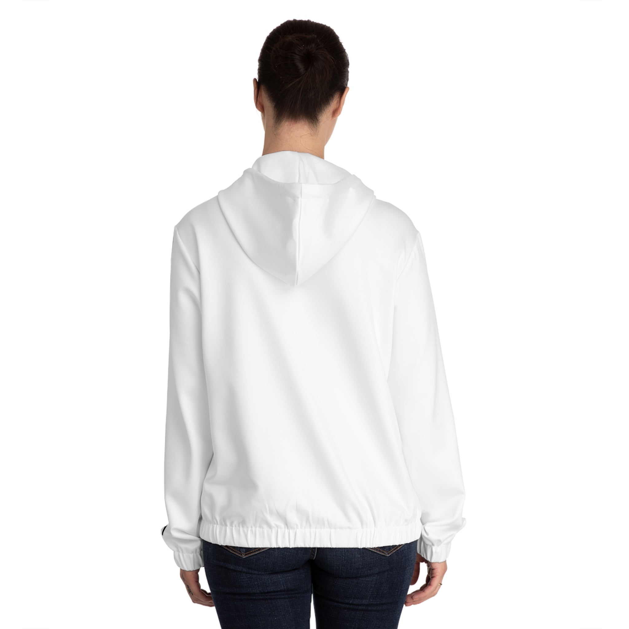 Lone Wolf Logo Women’s Full-Zip Hoodie - Streetwear Zip-Up with Sleeve Print