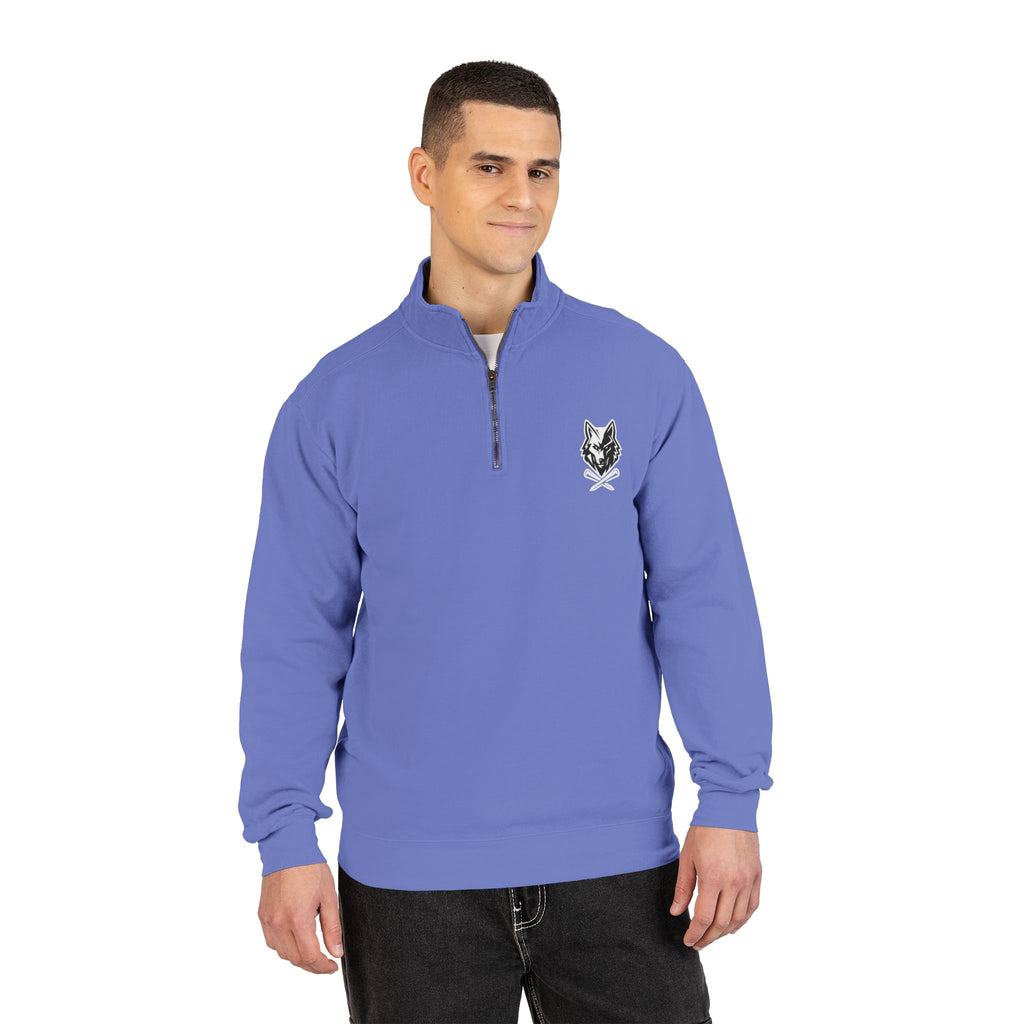 Wolf & Crossed Tee Quarter-Zip Unisex Sweatshirt