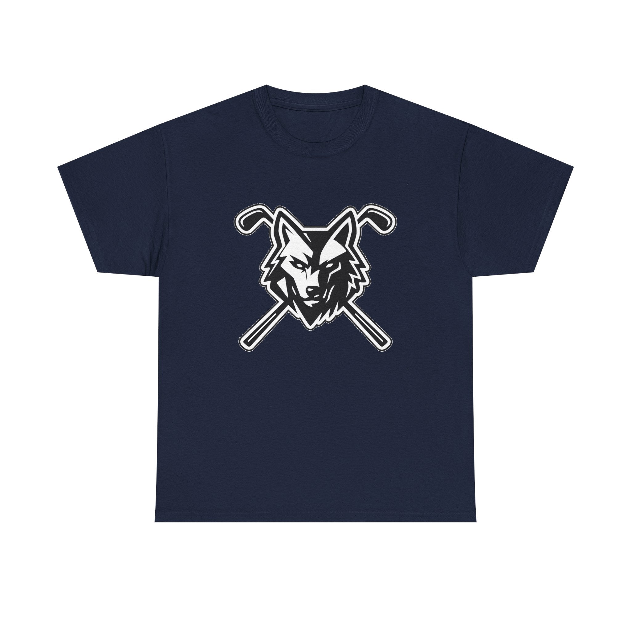 Wolf With Crossing Clubs Logo Unisex Tee - Dark Colors