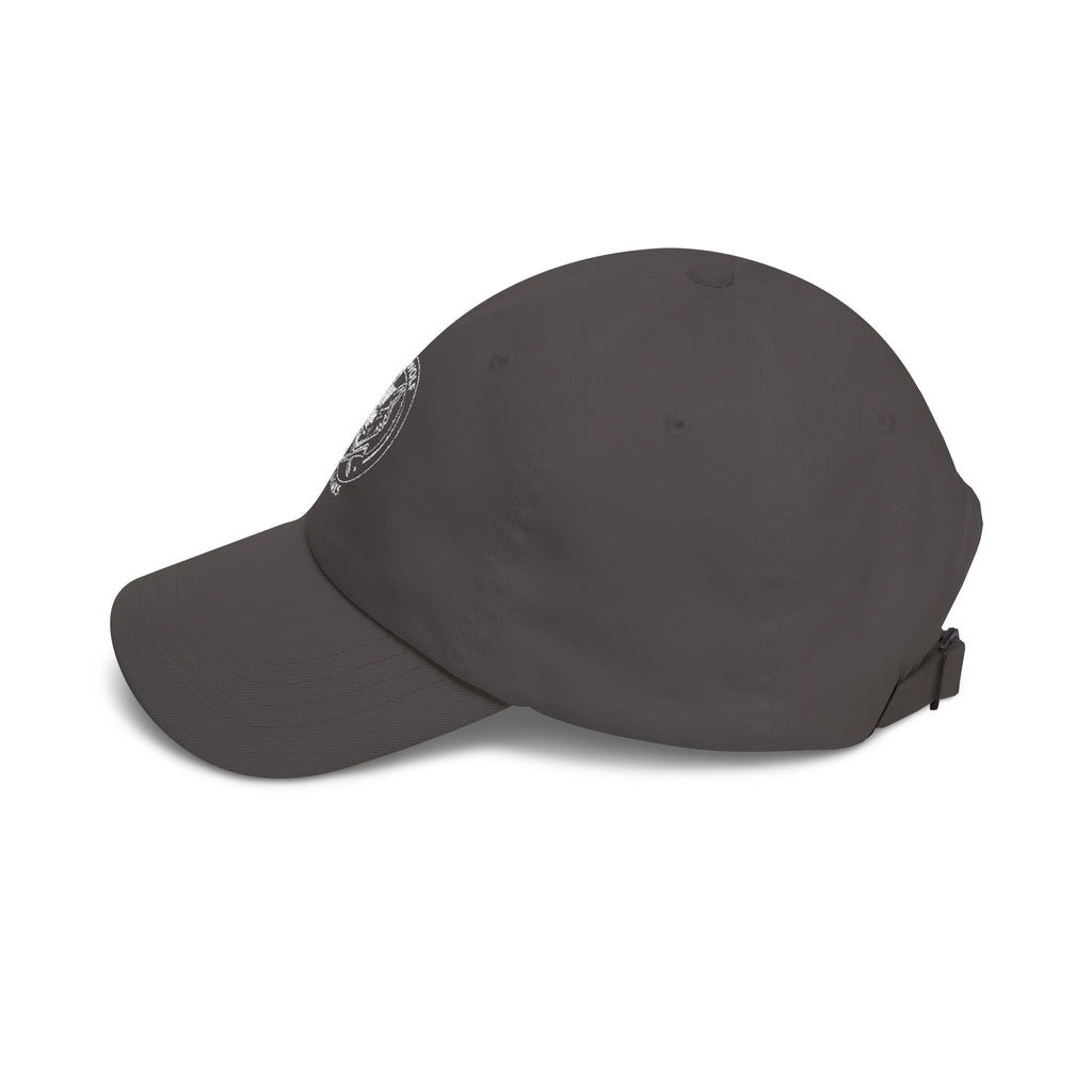 Wolf Emblem Dad Cap – Vintage Stone Wolf Logo Golf Hat