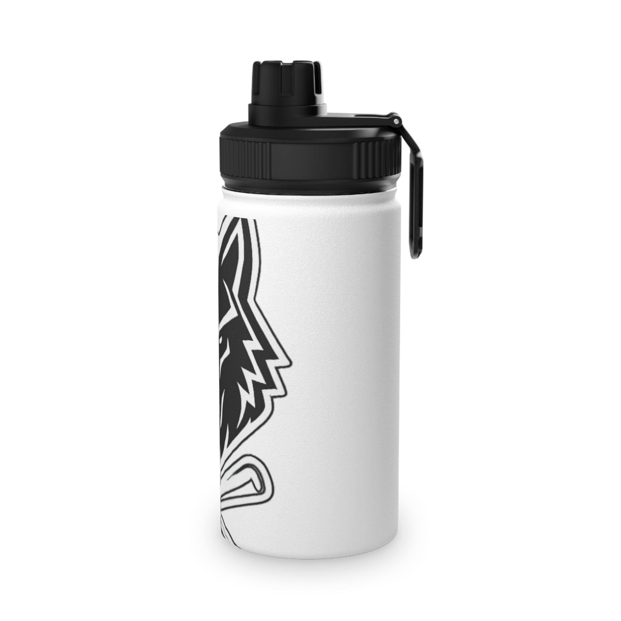 Wolf Logo Stainless Steel Water Bottle - Sports Lid, Insulated Sports Bottle