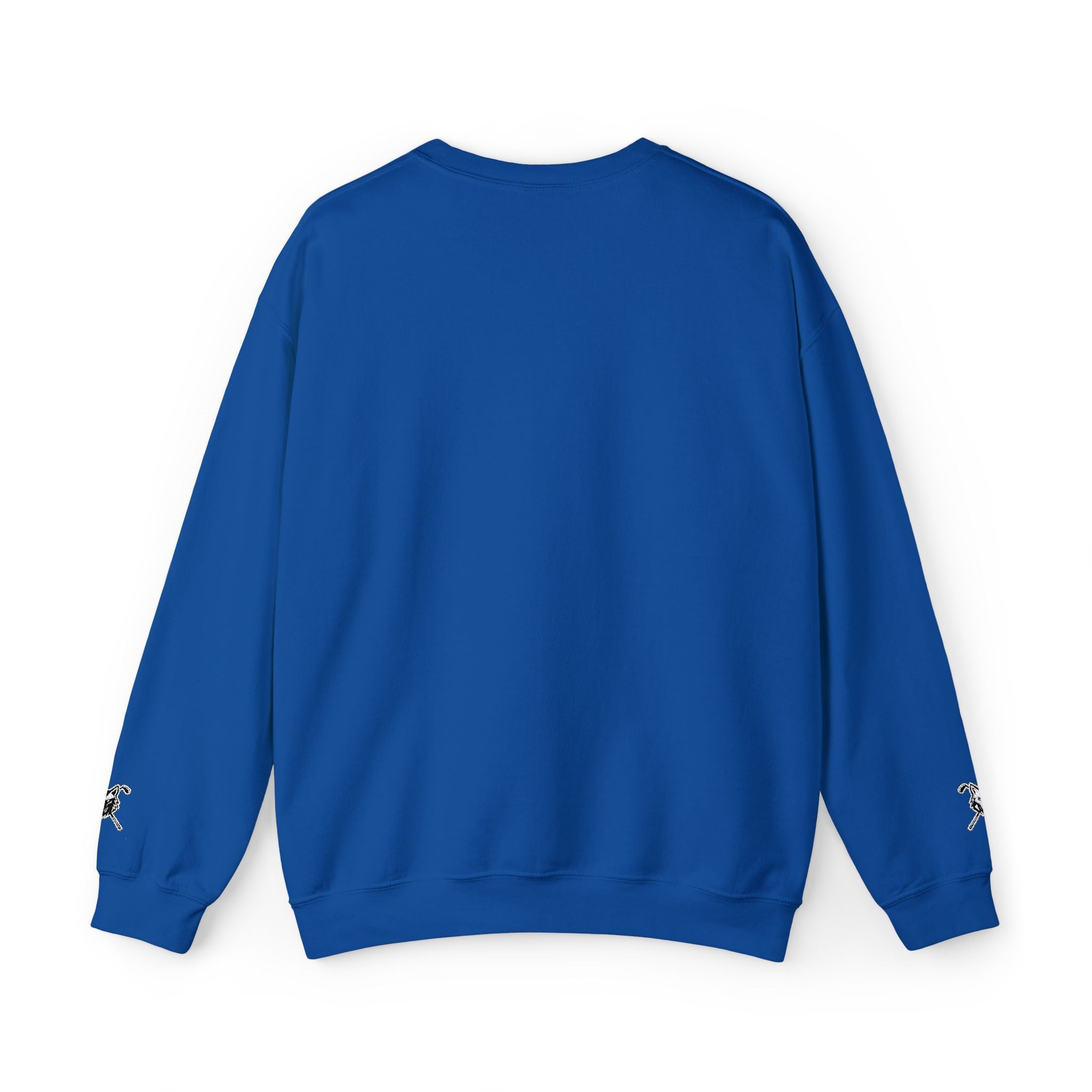 Crewneck Unisex Sweatshirt - Minimal Black Wolf Crossed Tees Graphic