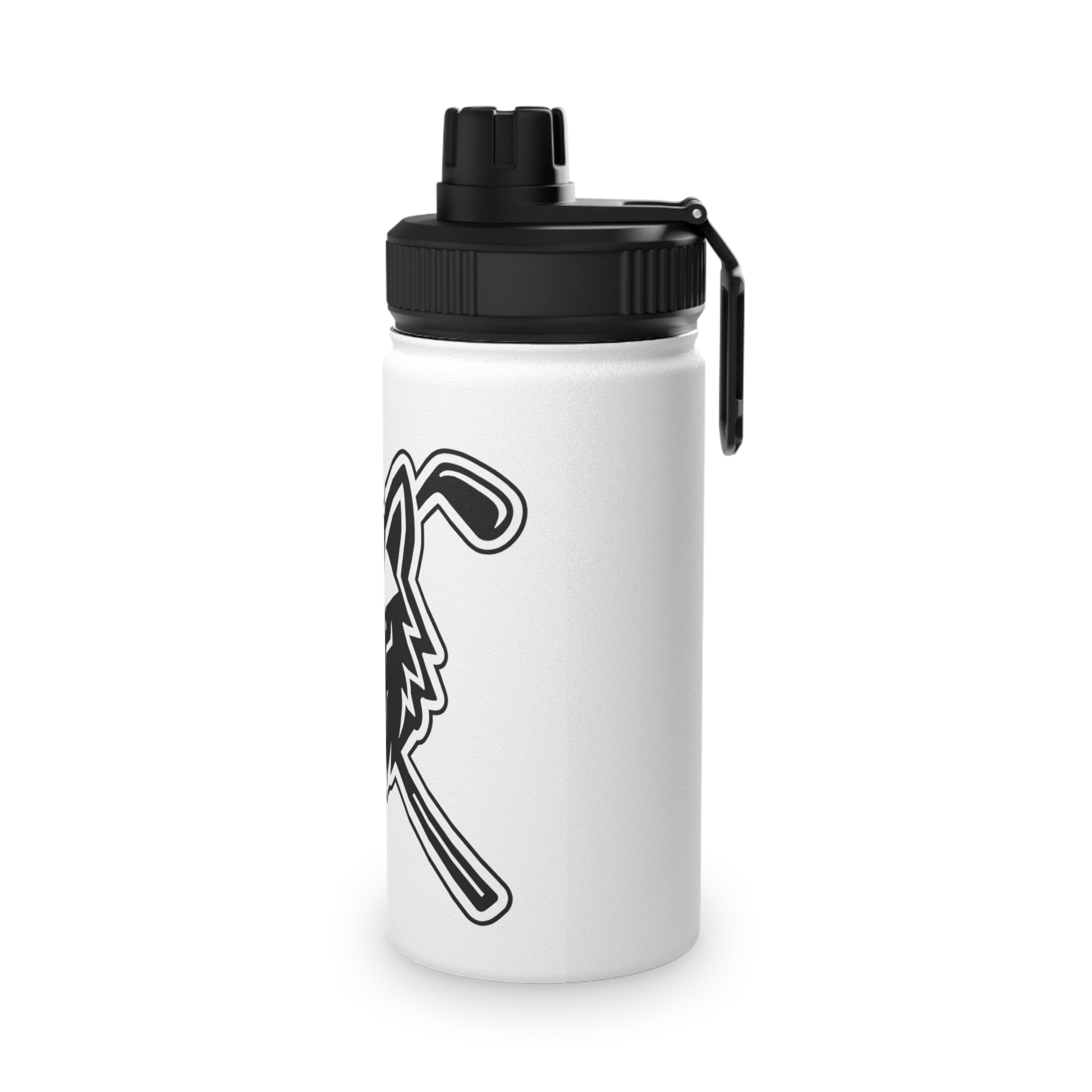 Wolf Logo Stainless Steel Water Bottle - Sports Lid, Insulated Sports Bottle