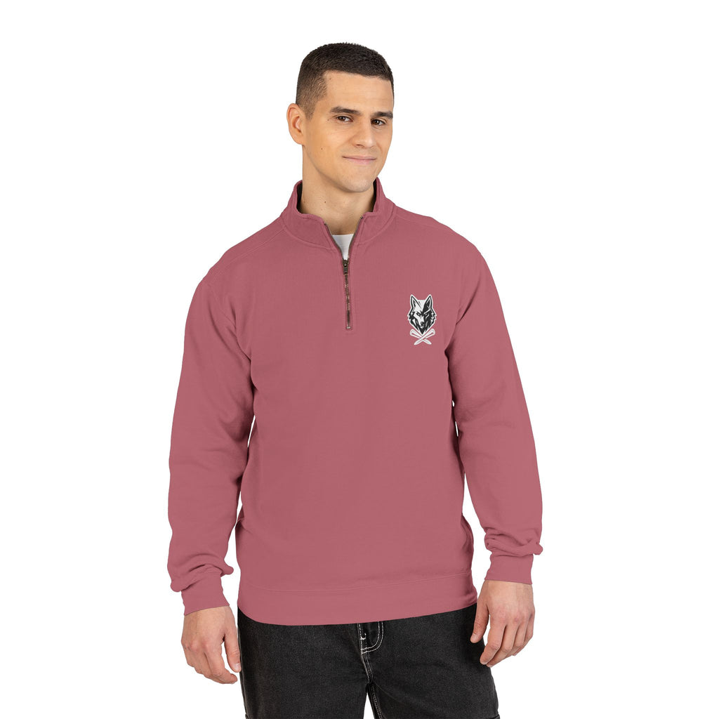 Wolf & Crossed Tee Quarter-Zip Unisex Sweatshirt