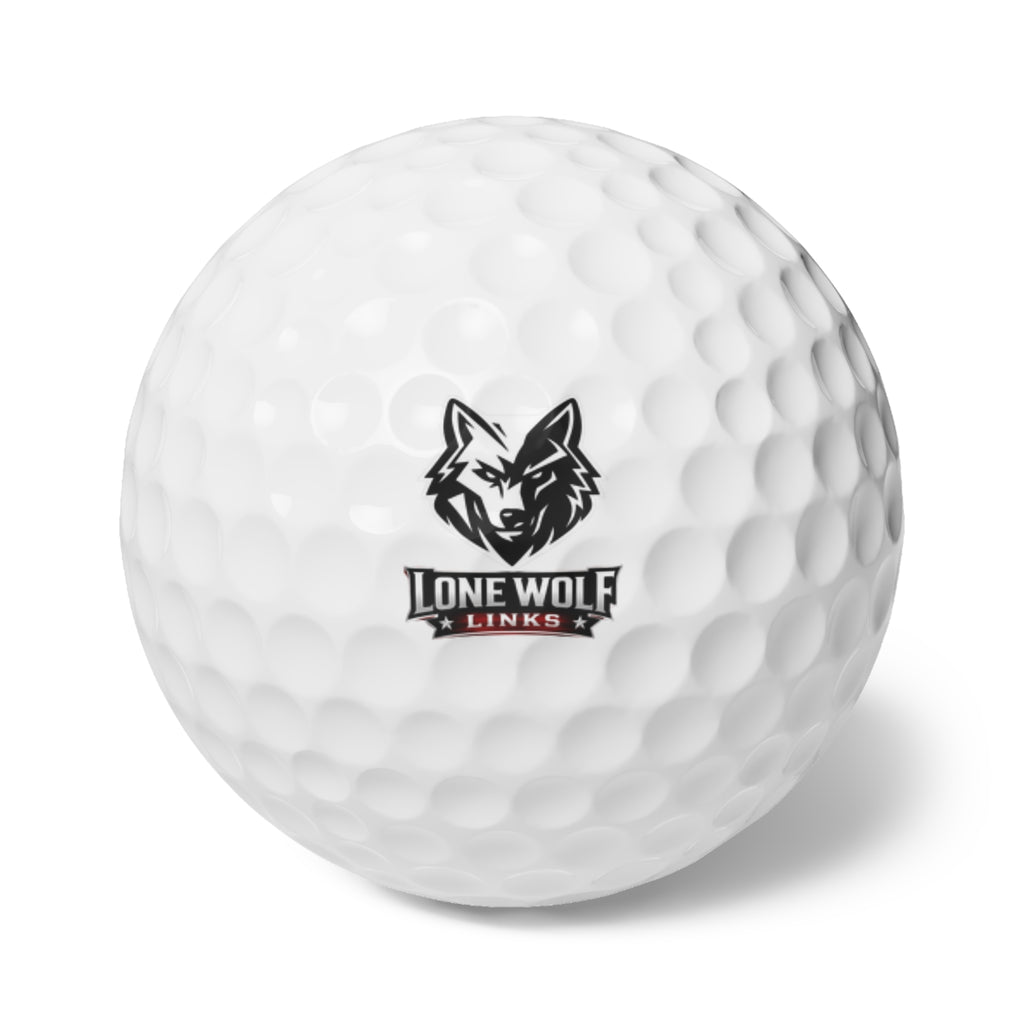 Golf Balls, 6pcs - Lone Wolf Links Logo