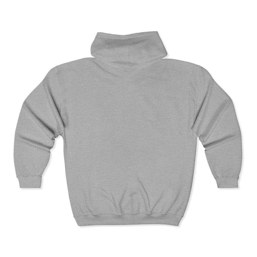 Wolf & Crossed Tees Zip Hoodie - Unisex Black Full-Zip Sweatshirt