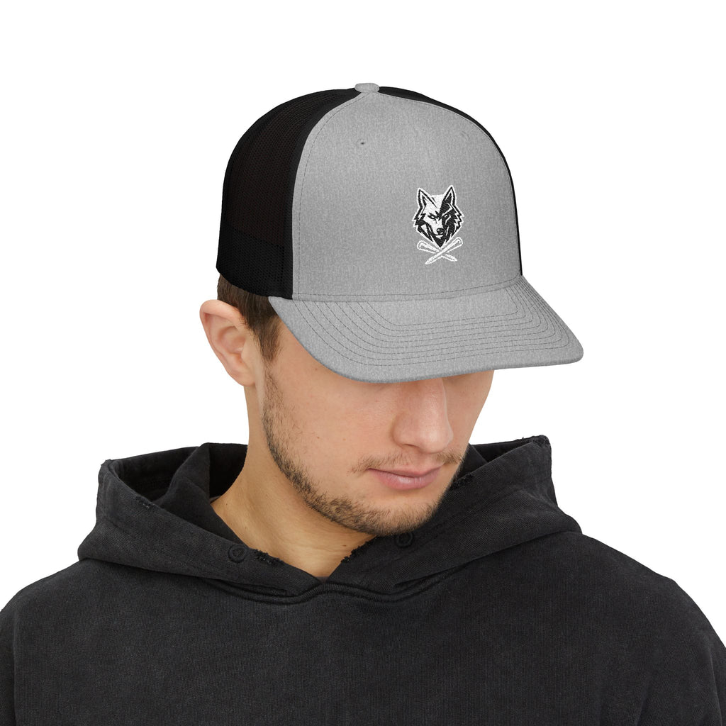 Trucker Hat - Lone Wolf Links with Crossed Tees Embroidered Snapback