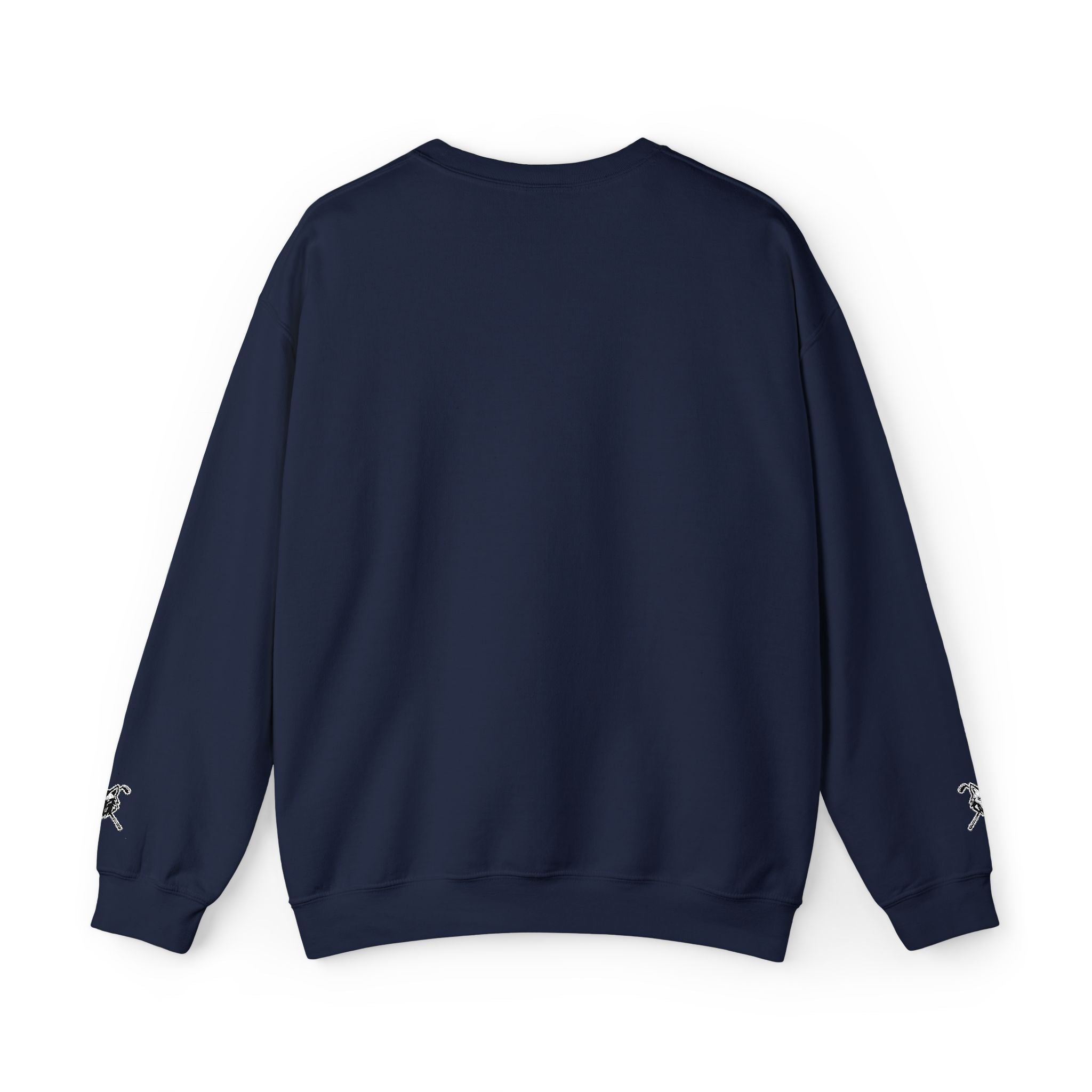 Crewneck Unisex Sweatshirt - Minimal Black Wolf Crossed Tees Graphic