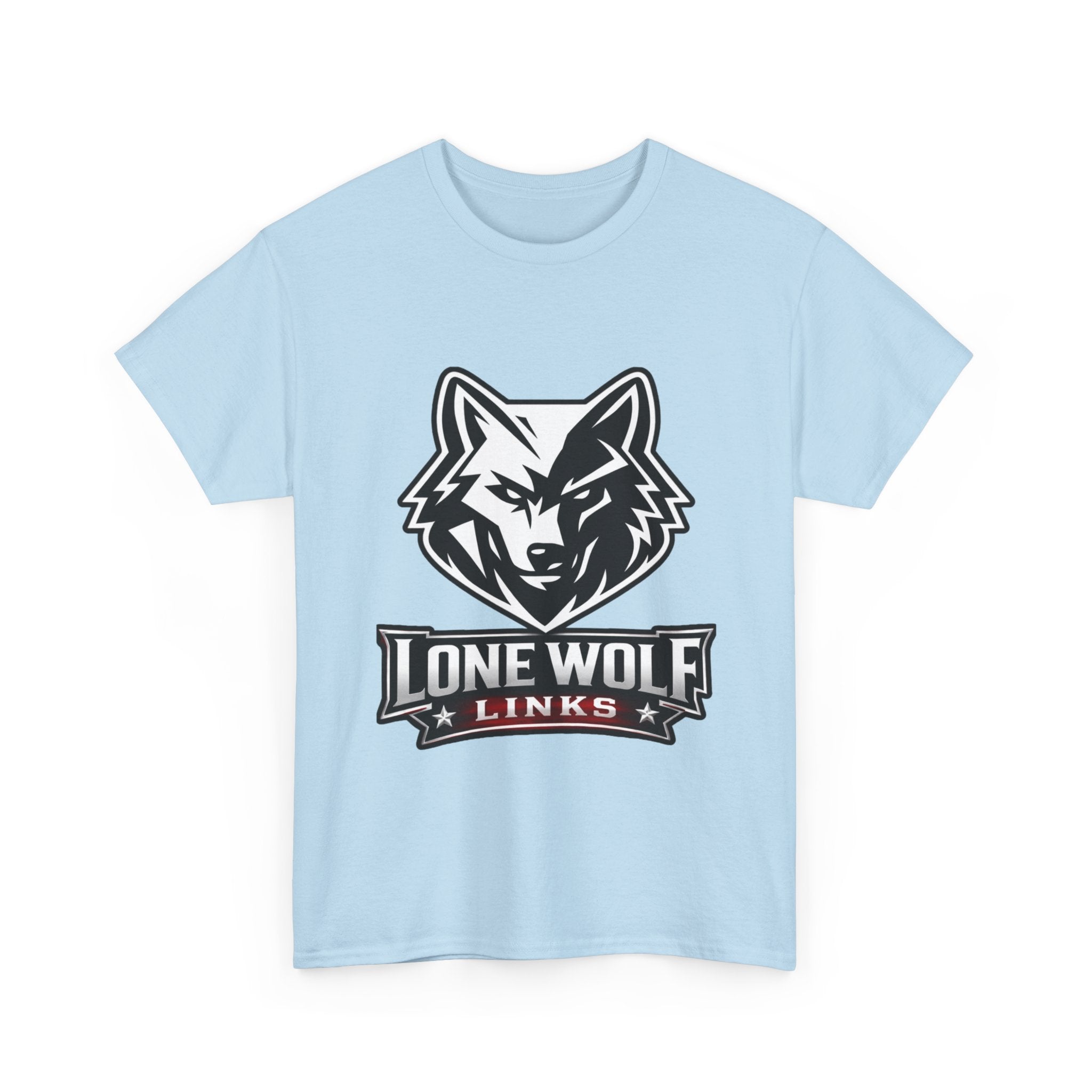 Wolf Logo T‑Shirt Unisex Light Colors - 'Lone Wolf Links' Graphic Tee