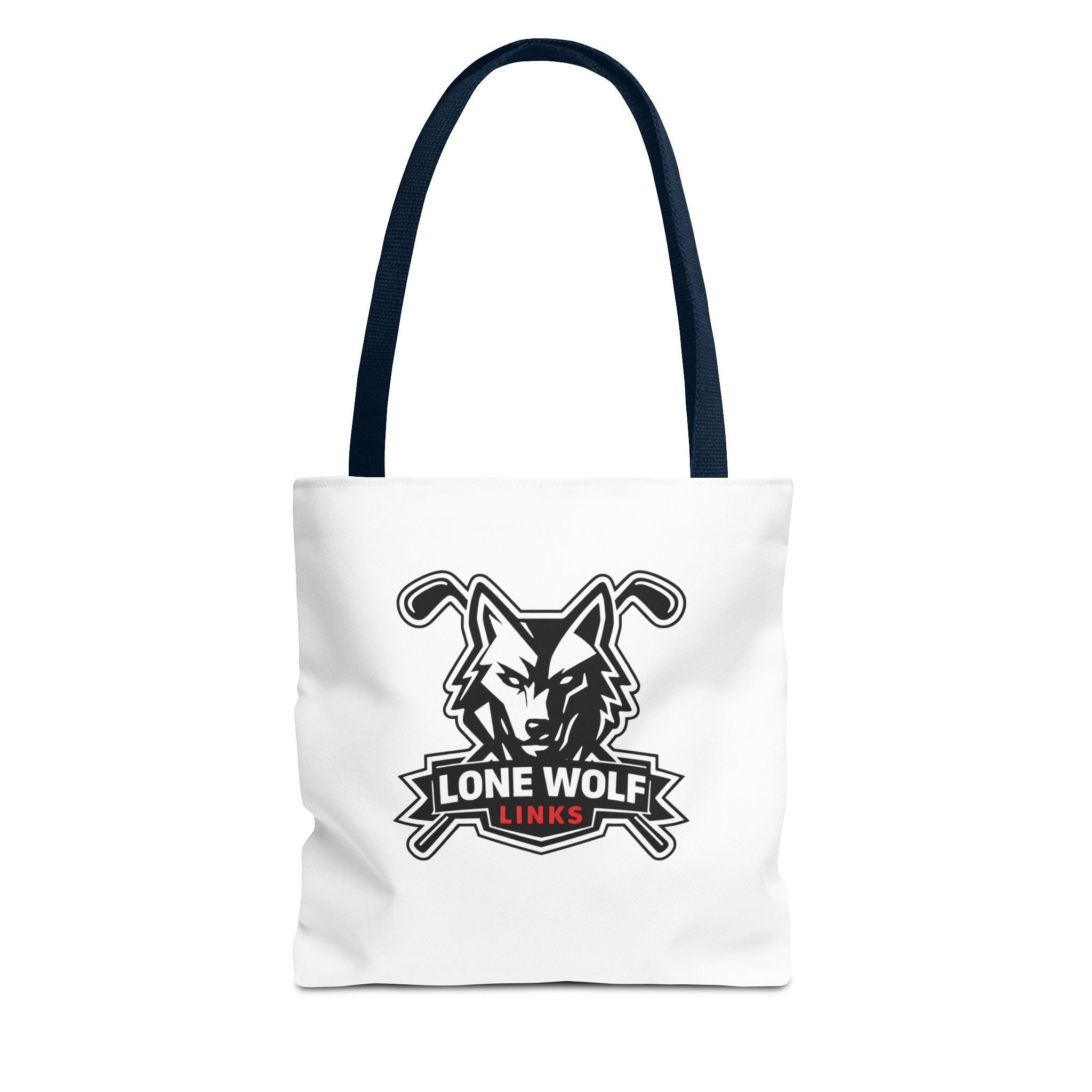 Lone Wolf Links Golf Tote Bag - Logo Canvas Carryall for Golfers
