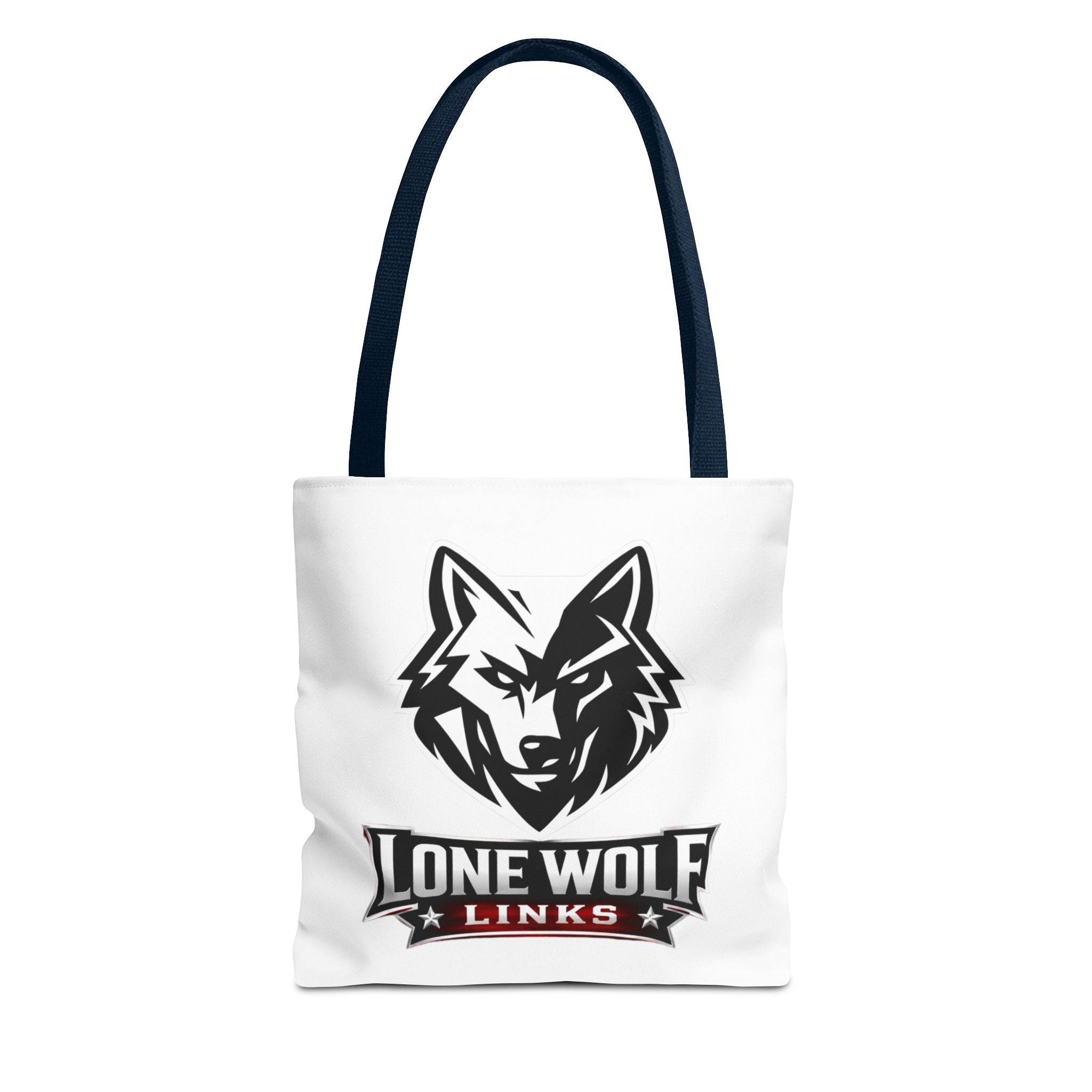 Lone Wolf Links Golf Tote Bag - Logo Canvas Carryall for Golfers