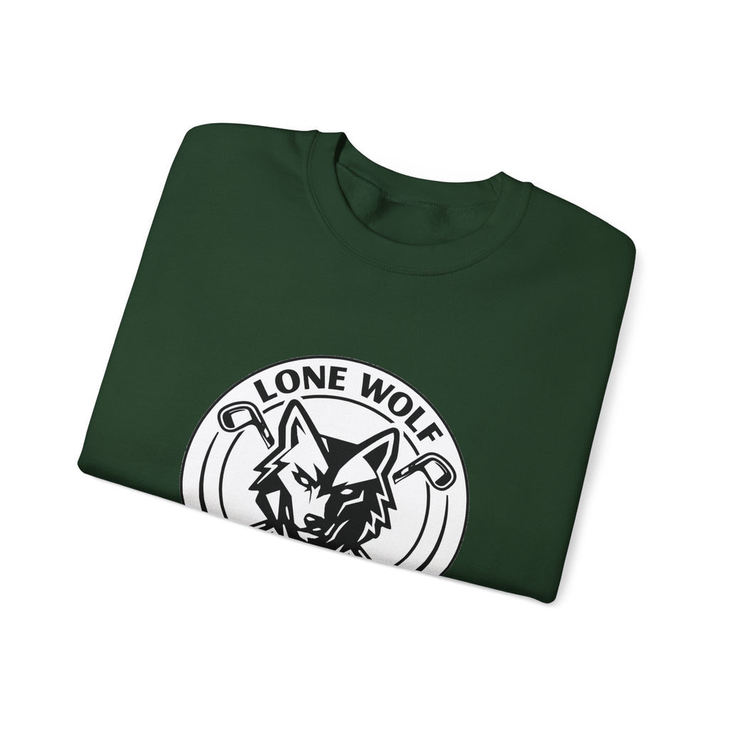 Lone Wolf Links Crewneck Sweatshirt - Unisex Golf Club Logo Pullover