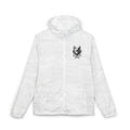 Windbreaker Jacket - Black Floral Wolf With Crossed Tees Chest Logo