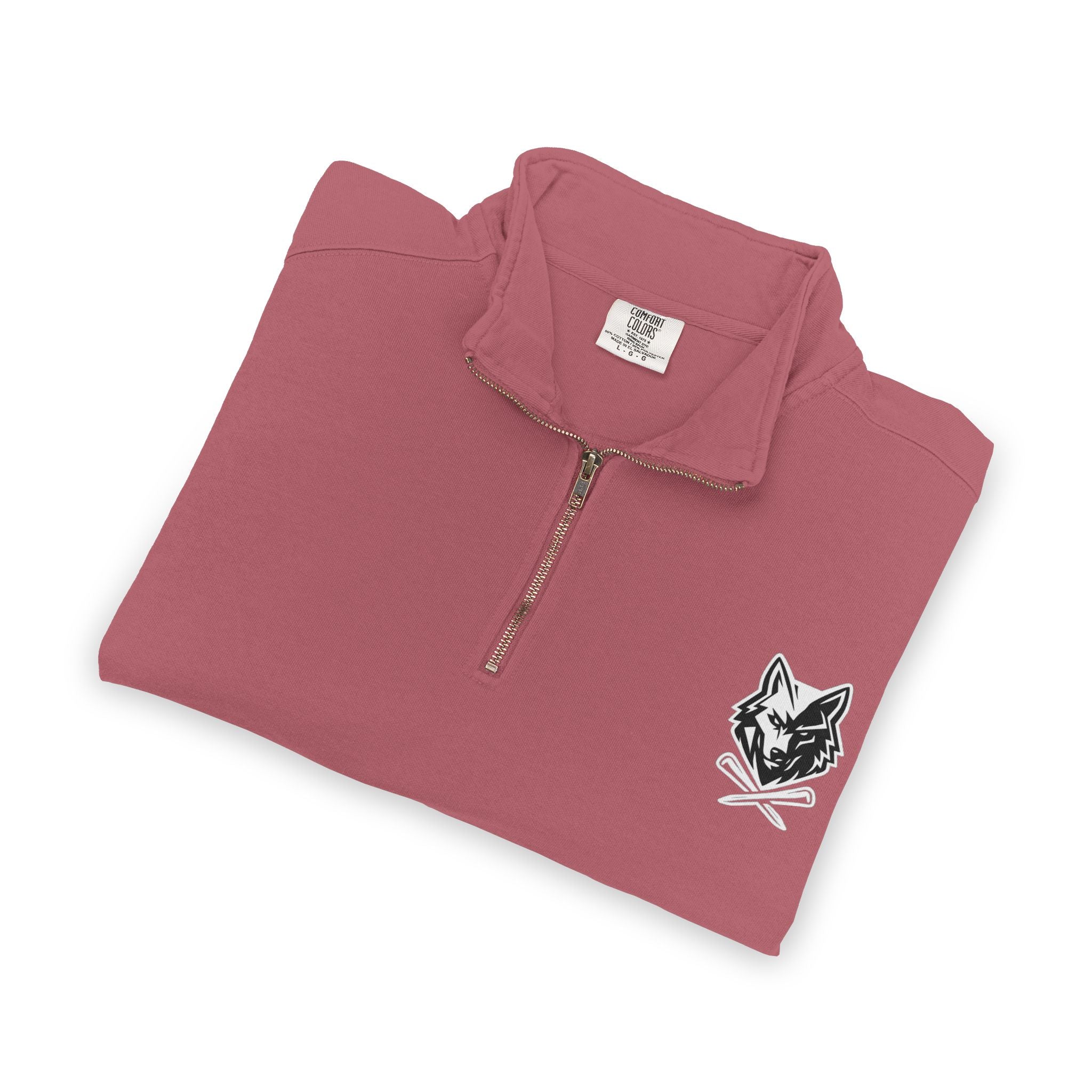 Wolf & Crossed Tee Quarter-Zip Unisex Sweatshirt
