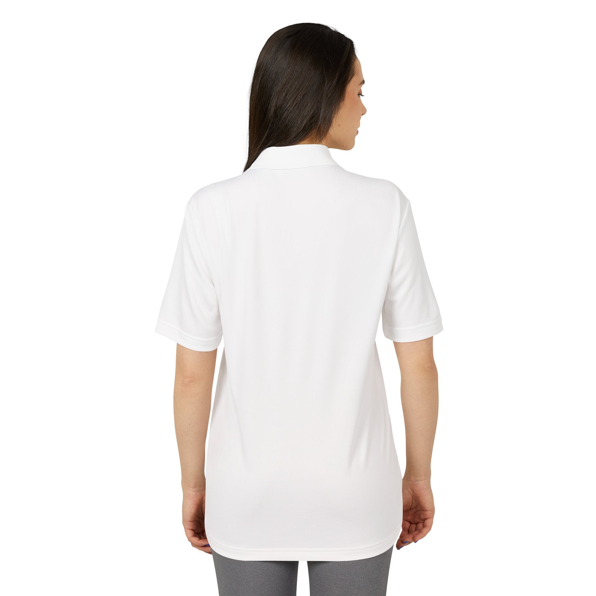 Unisex Performance Polo - Wolf with Crossed Tees