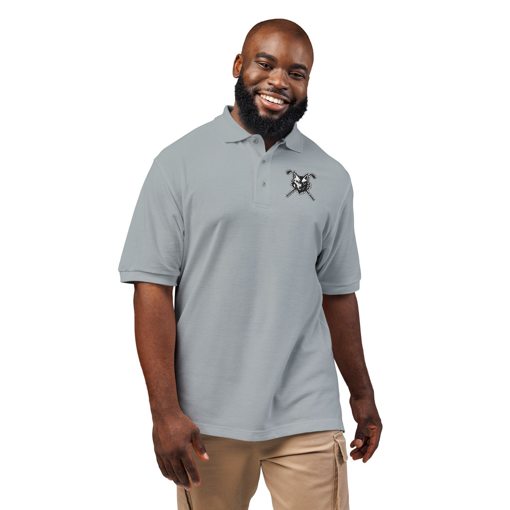 Embroidered Unisex Wolf & Clubs Polo Shirt - Casual Golf Wear