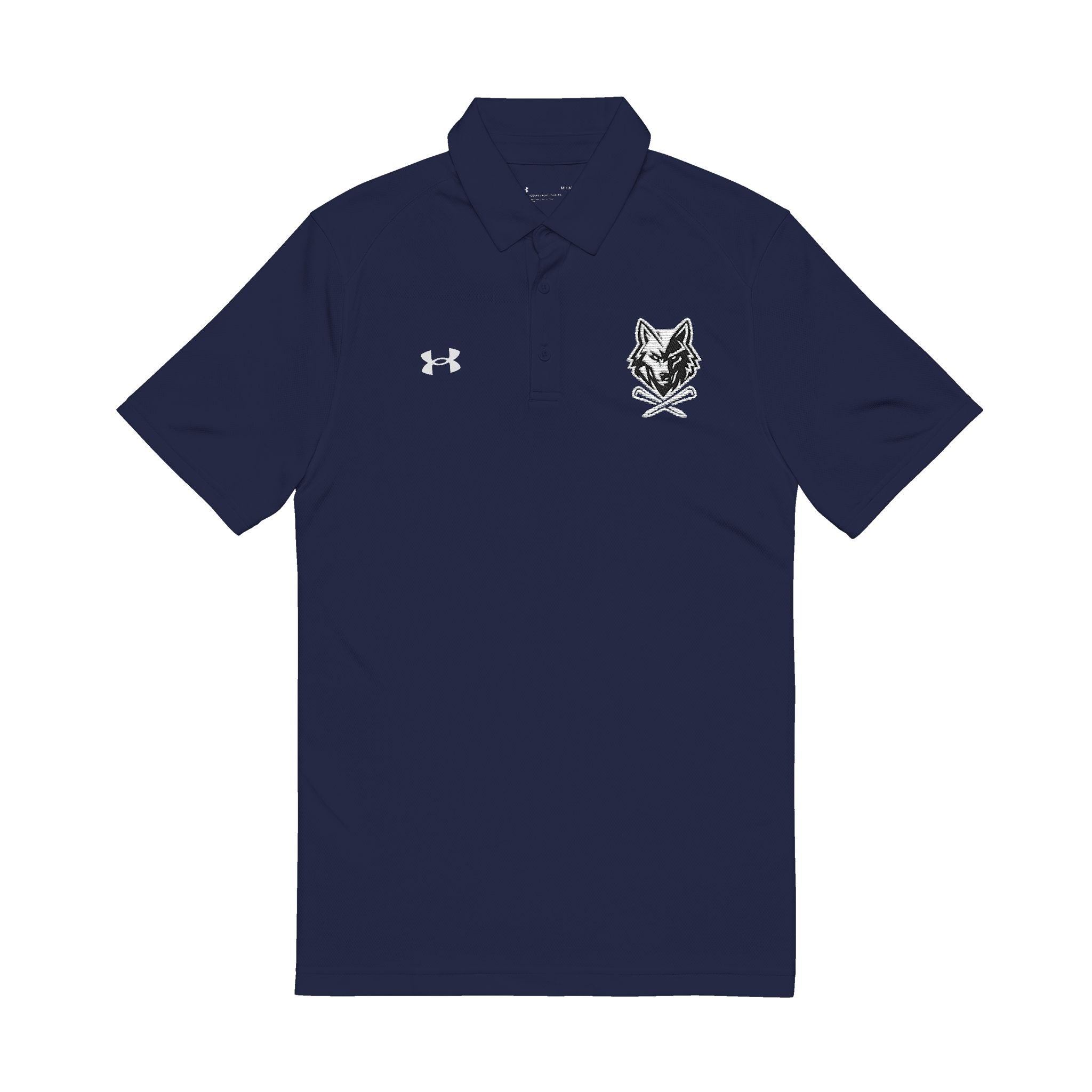 Embroidered Wolf & Crossed Tees Polo - Men's Performance Polo