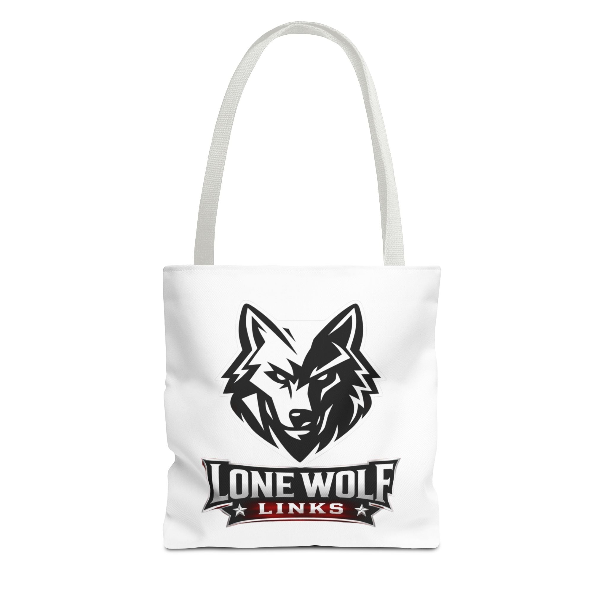 Lone Wolf Links Golf Tote Bag - Logo Canvas Carryall for Golfers