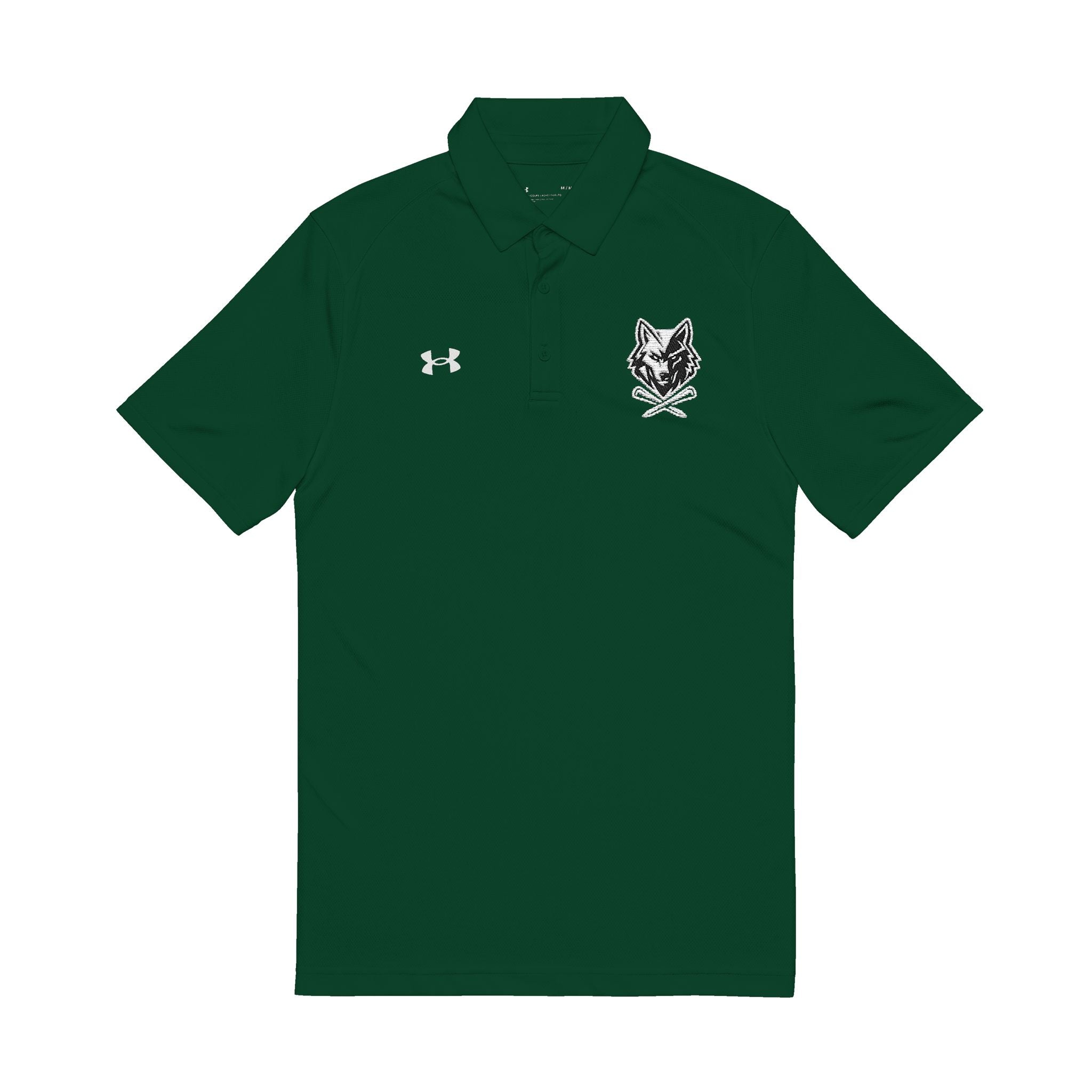 Embroidered Wolf & Crossed Tees Polo - Men's Performance Polo