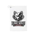 Lone Wolf Links Golf Towel – Embroidered Wolf Logo Cleaning Towel with Clip