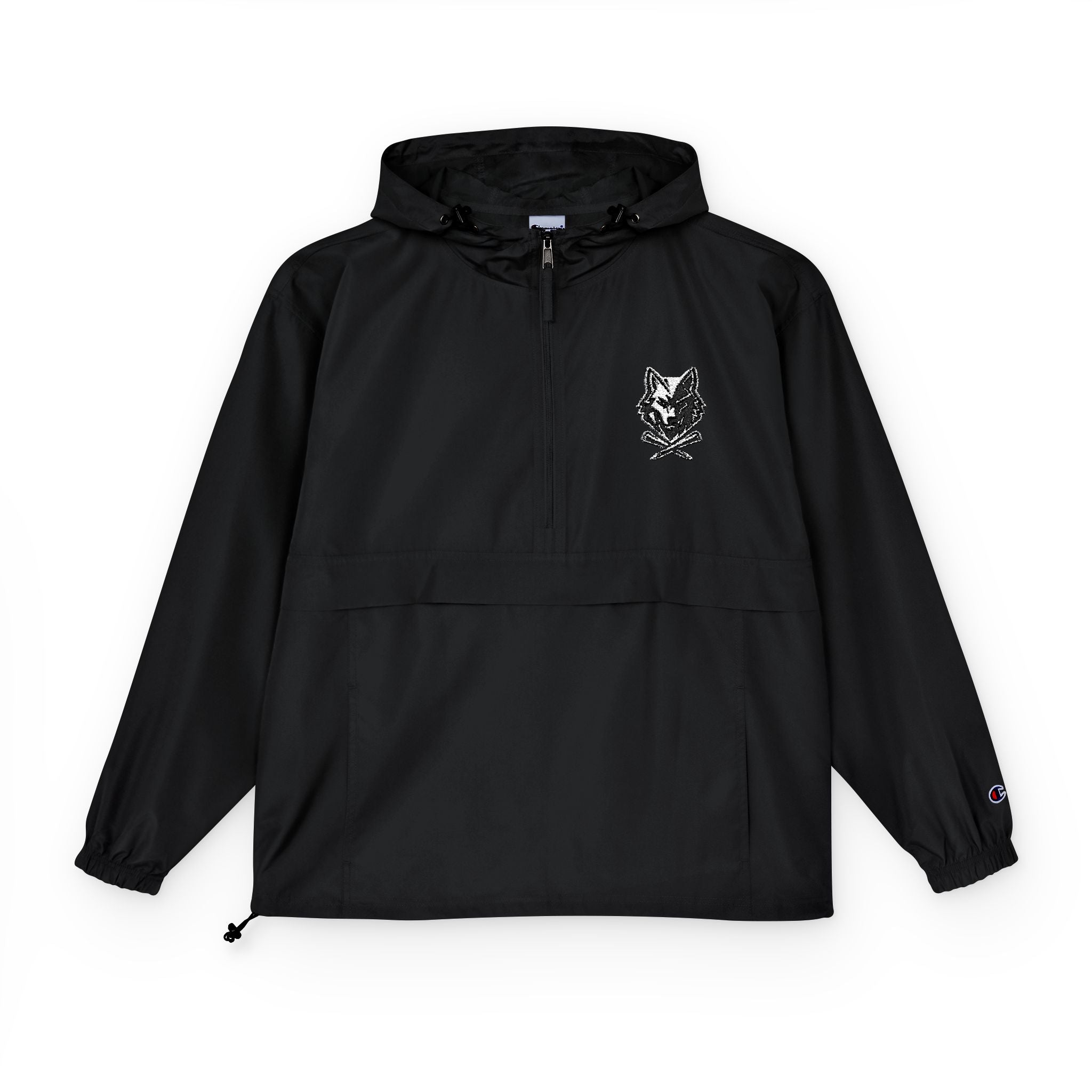 Champion Packable Anorak Jacket - Wolf with Crossed Tees