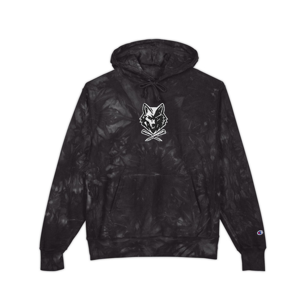 Tie-Dye Lone Wolf with Crossed Tees Hoodie (Unisex)