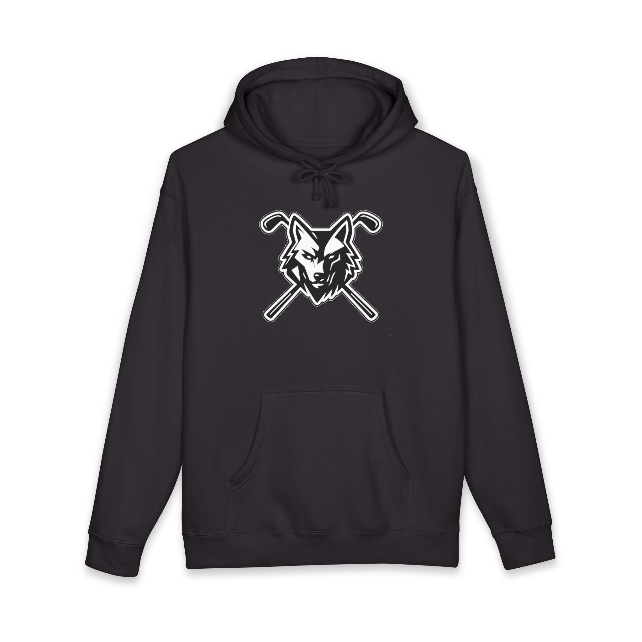 Wolf Head Golf Crossed Clubs Hoodie – Unisex Golf Wolf Logo Pullover