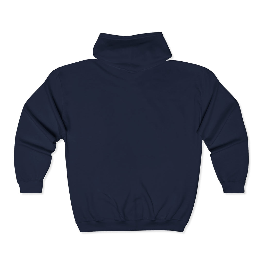 Wolf & Crossed Tees Zip Hoodie - Unisex Black Full-Zip Sweatshirt