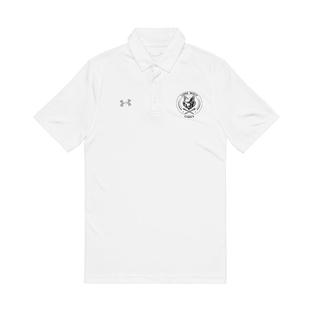 Embroidered Men's Crossed Wolf Clubs Polo - Under Armour (white only)
