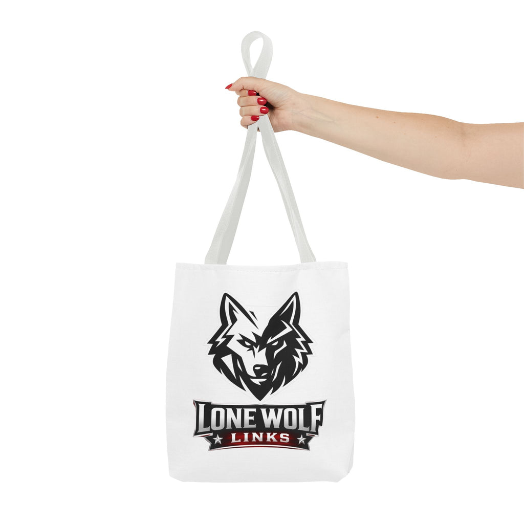 Lone Wolf Links Golf Tote Bag - Logo Canvas Carryall for Golfers