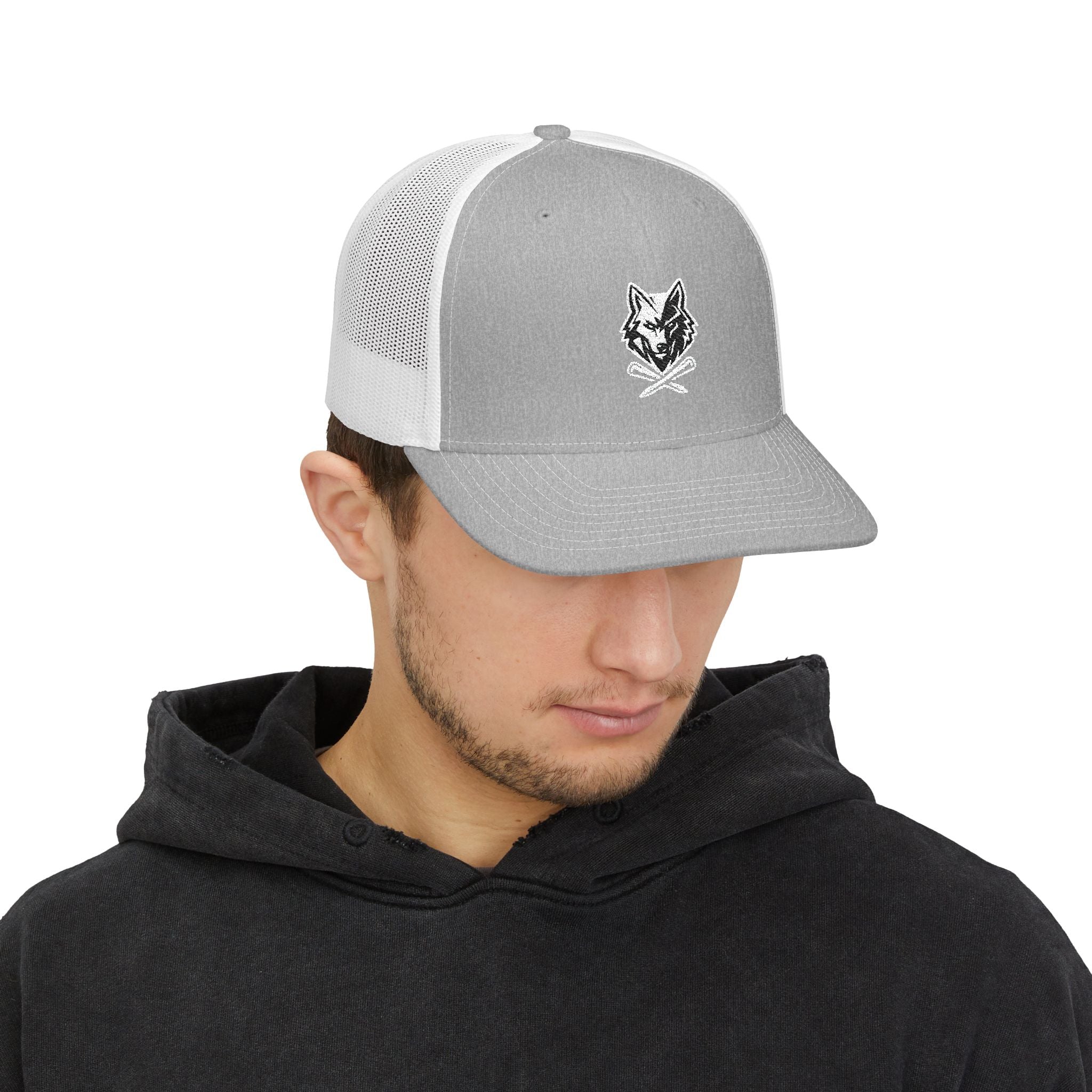 Trucker Hat - Lone Wolf Links with Crossed Tees Embroidered Snapback