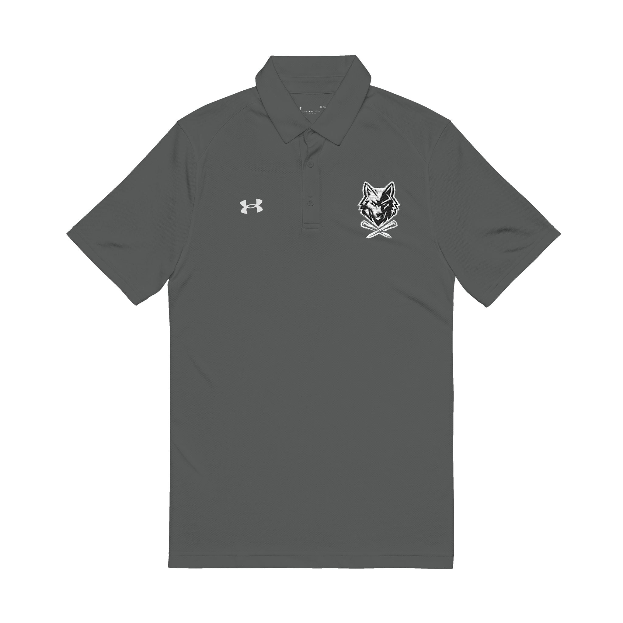 Embroidered Wolf & Crossed Tees Polo - Men's Performance Polo