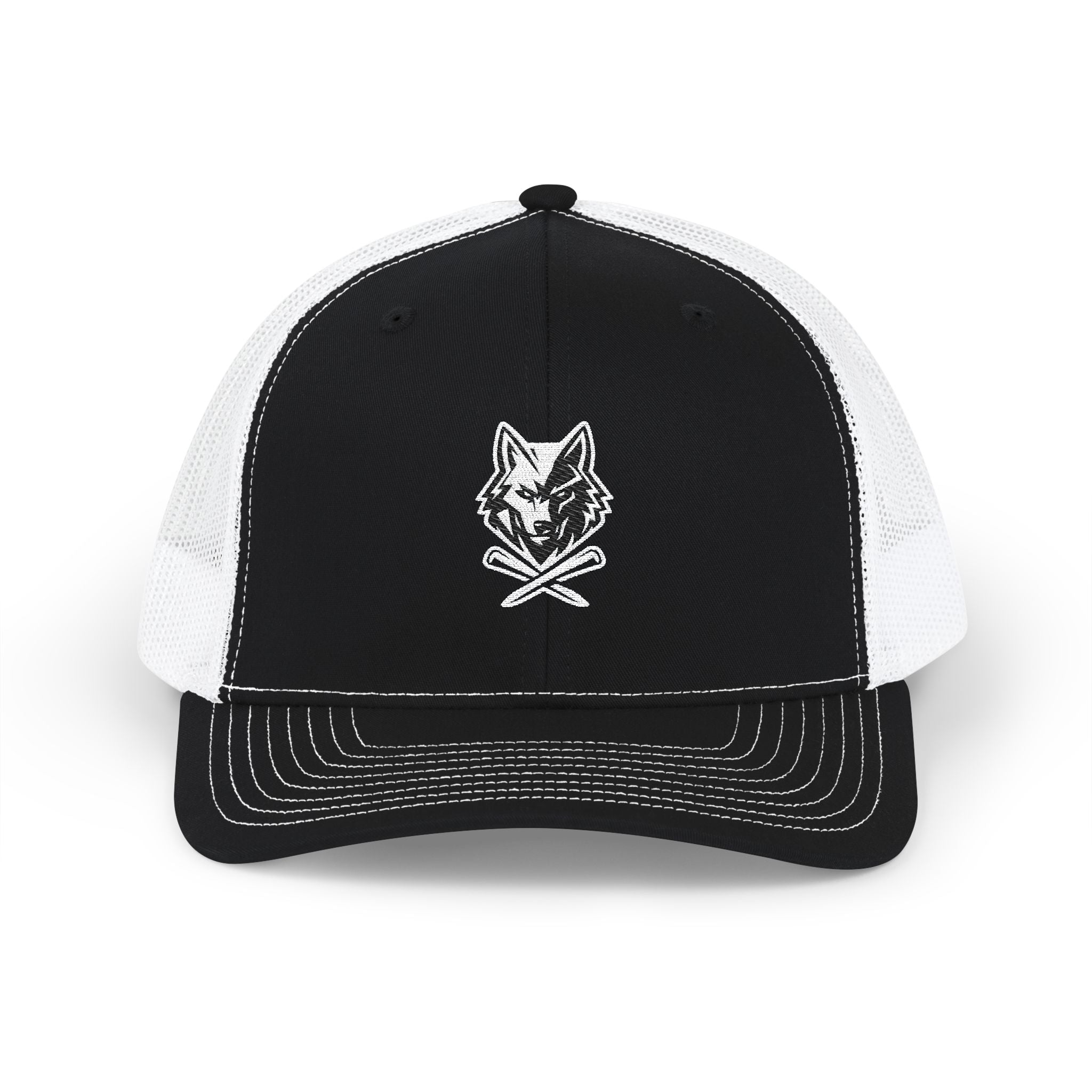 Trucker Hat - Lone Wolf Links with Crossed Tees Embroidered Snapback
