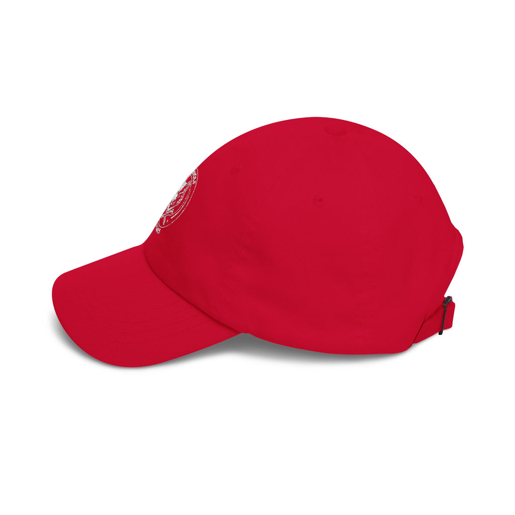 Wolf Emblem Dad Cap – Vintage Stone Wolf Logo Golf Hat