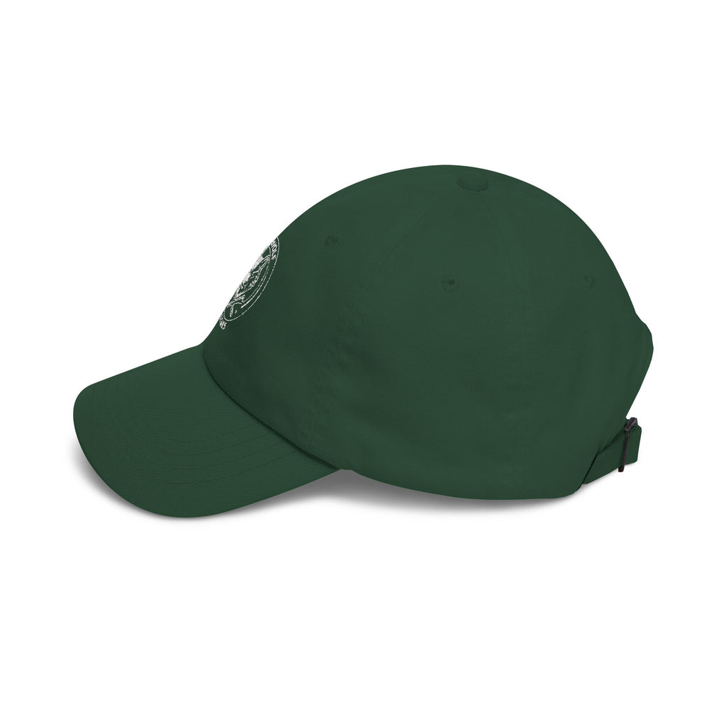 Wolf Emblem Dad Cap – Vintage Stone Wolf Logo Golf Hat