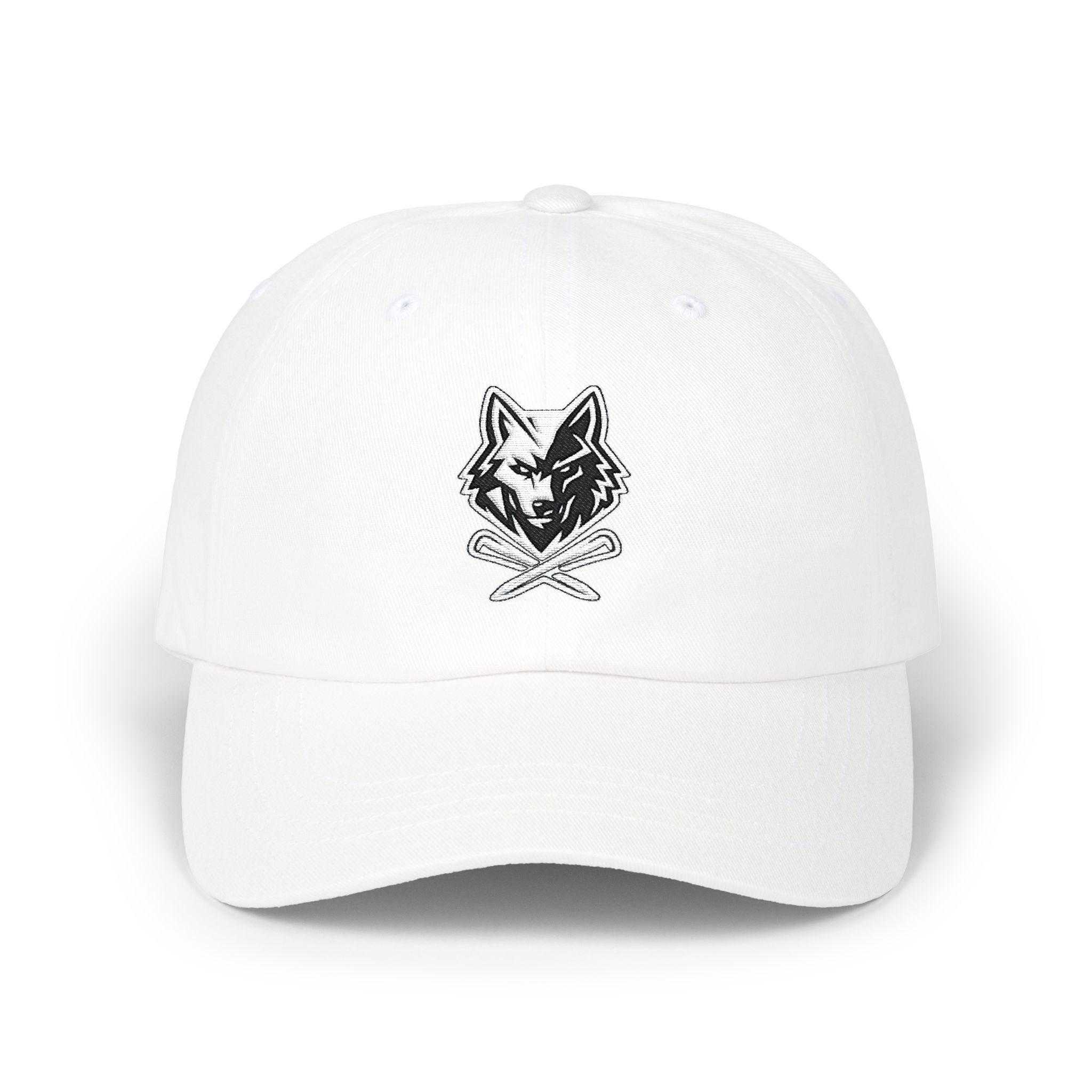 Wolf & Crossed Golf Tees Dad Cap - Vintage Golf Fox Hat