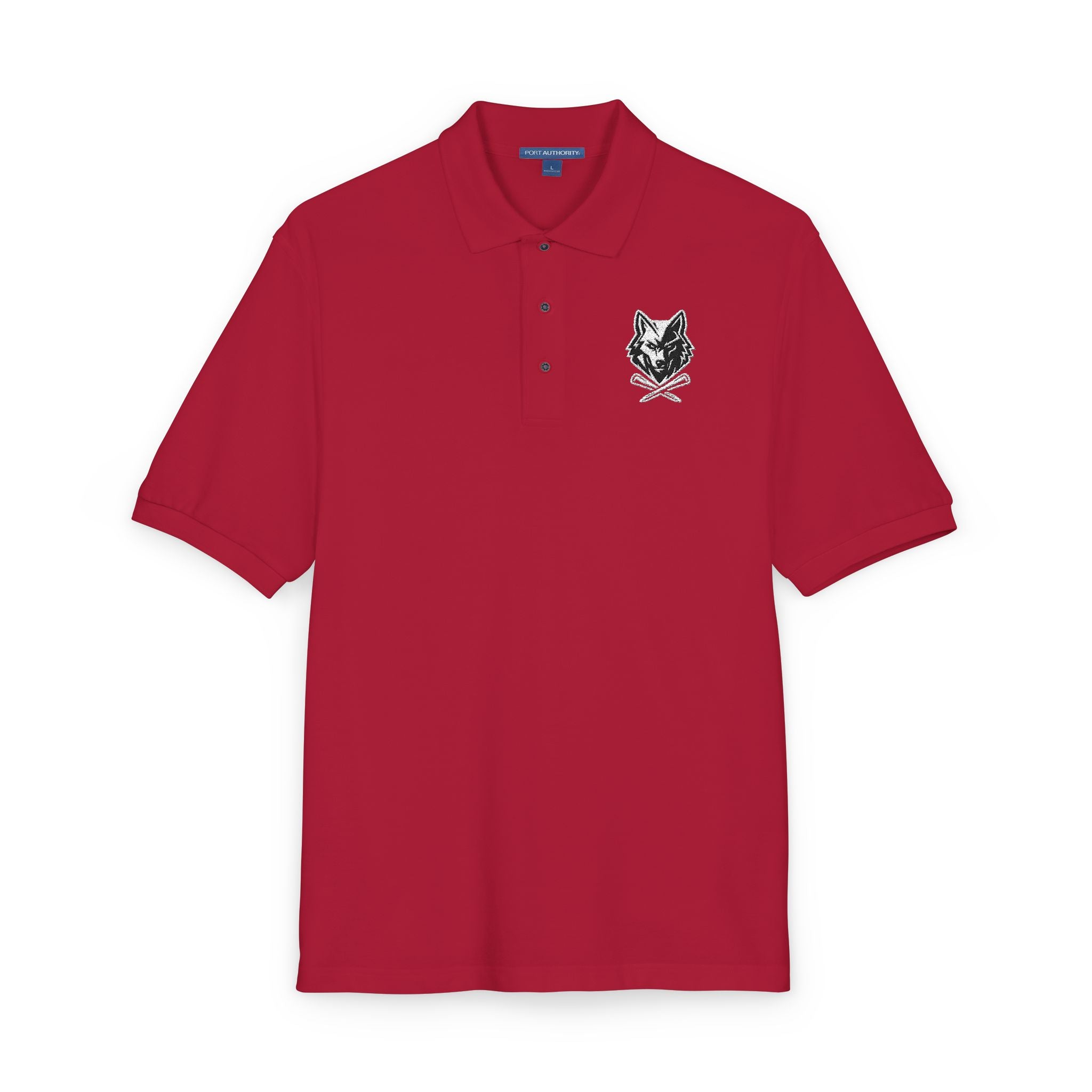 Embroidered Unisex Wolf & Tees Polo Shirt - Casual Golf Wear