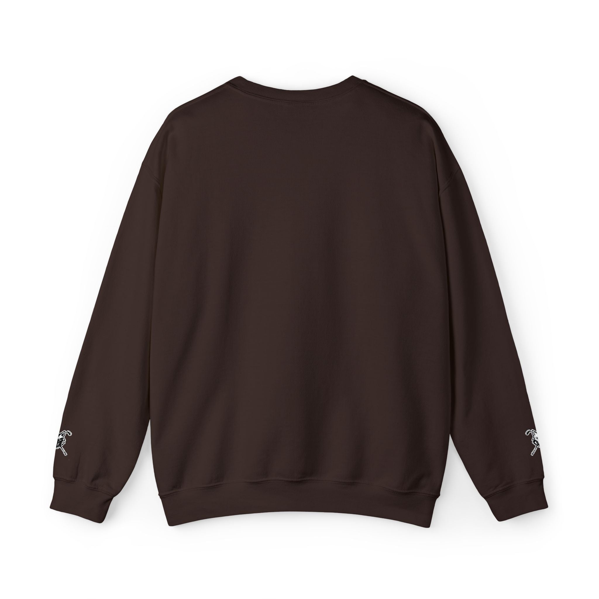 Crewneck Unisex Sweatshirt - Minimal Black Wolf Crossed Tees Graphic