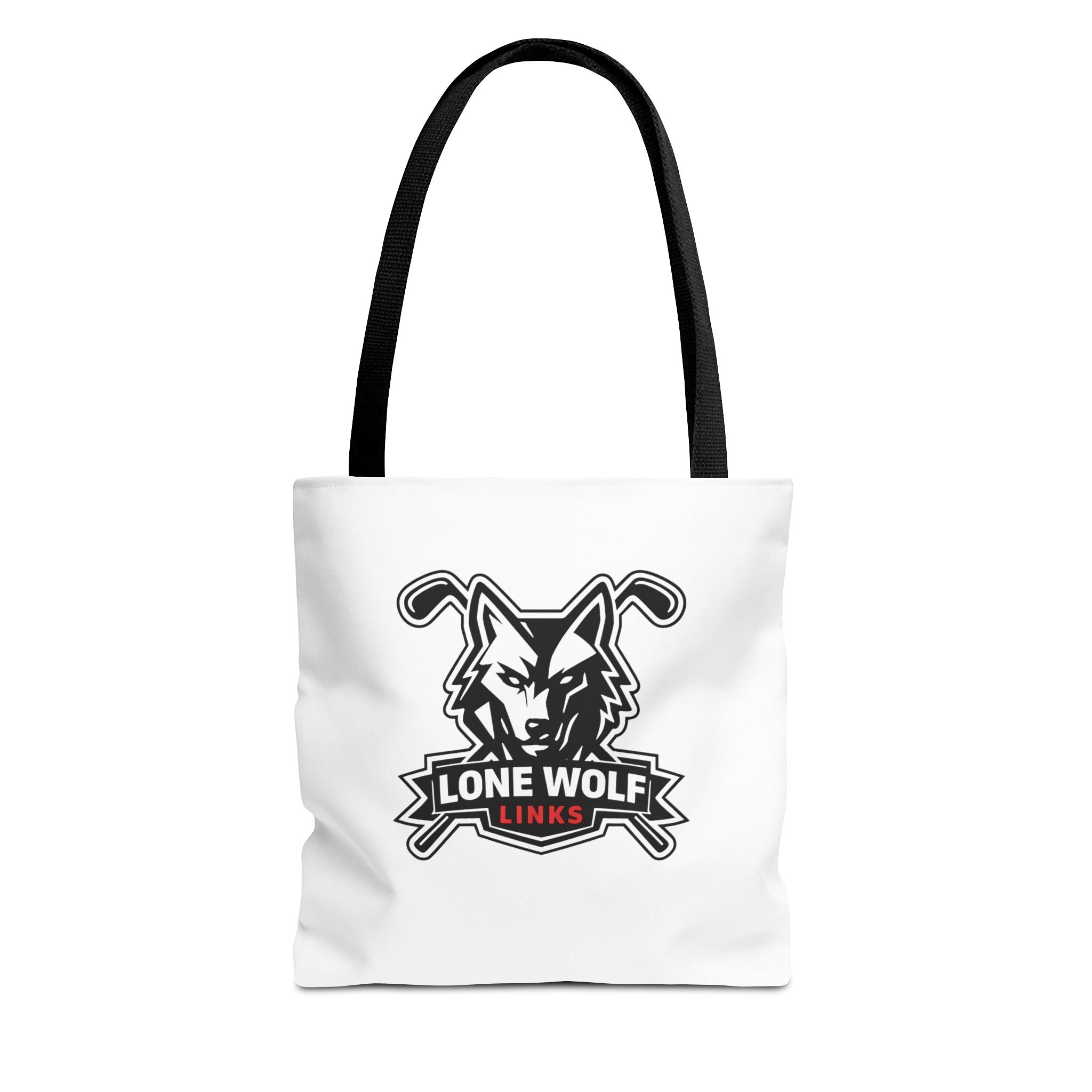 Lone Wolf Links Golf Tote Bag - Logo Canvas Carryall for Golfers