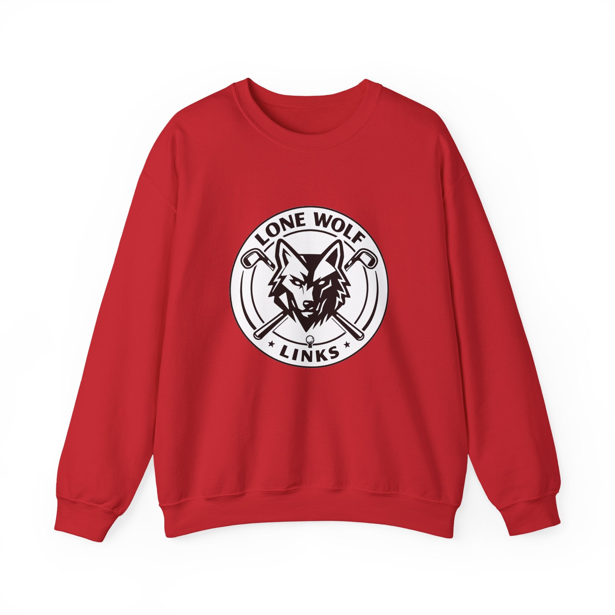 Lone Wolf Links Crewneck Sweatshirt - Unisex Golf Club Logo Pullover