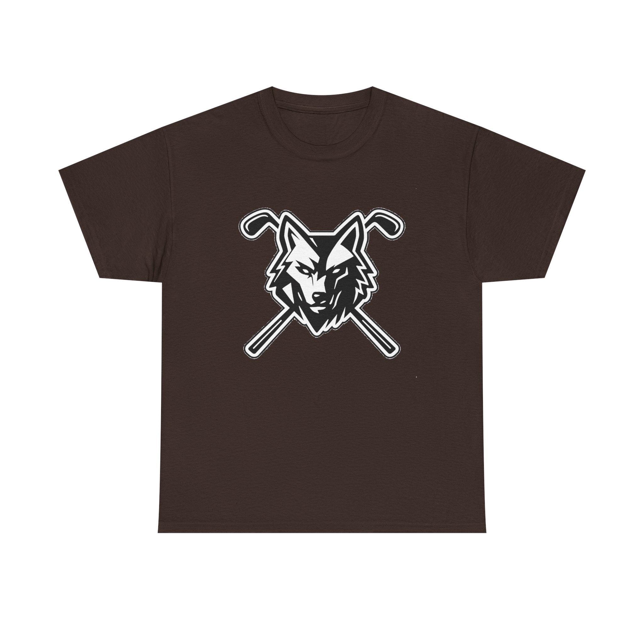 Wolf With Crossing Clubs Logo Unisex Tee - Dark Colors