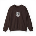 Crewneck Unisex Sweatshirt - Minimal Black Wolf Crossed Tees Graphic